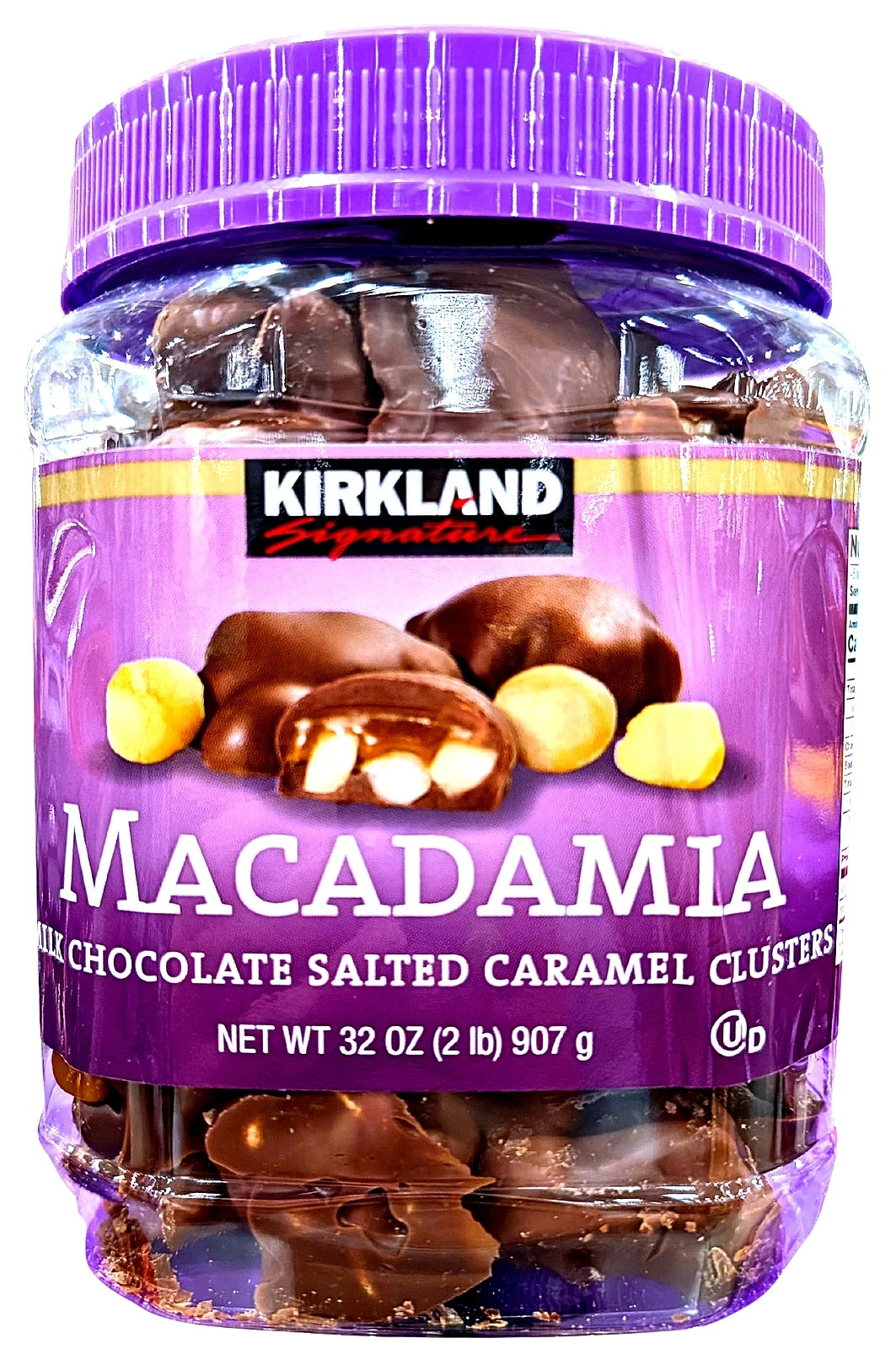 Kirkland Macadamia Clusters Salted Caramel Milk Chocolate 32 oz