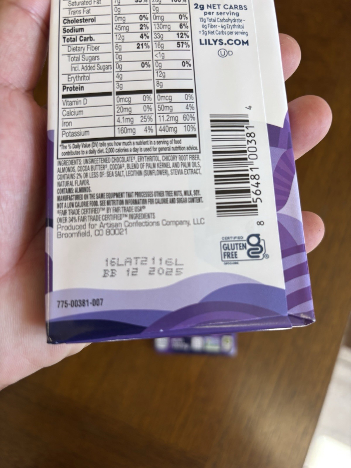 Lily’S Dark Chocolate Bar Salted Almond 2.80 Oz (Pack Of 3
