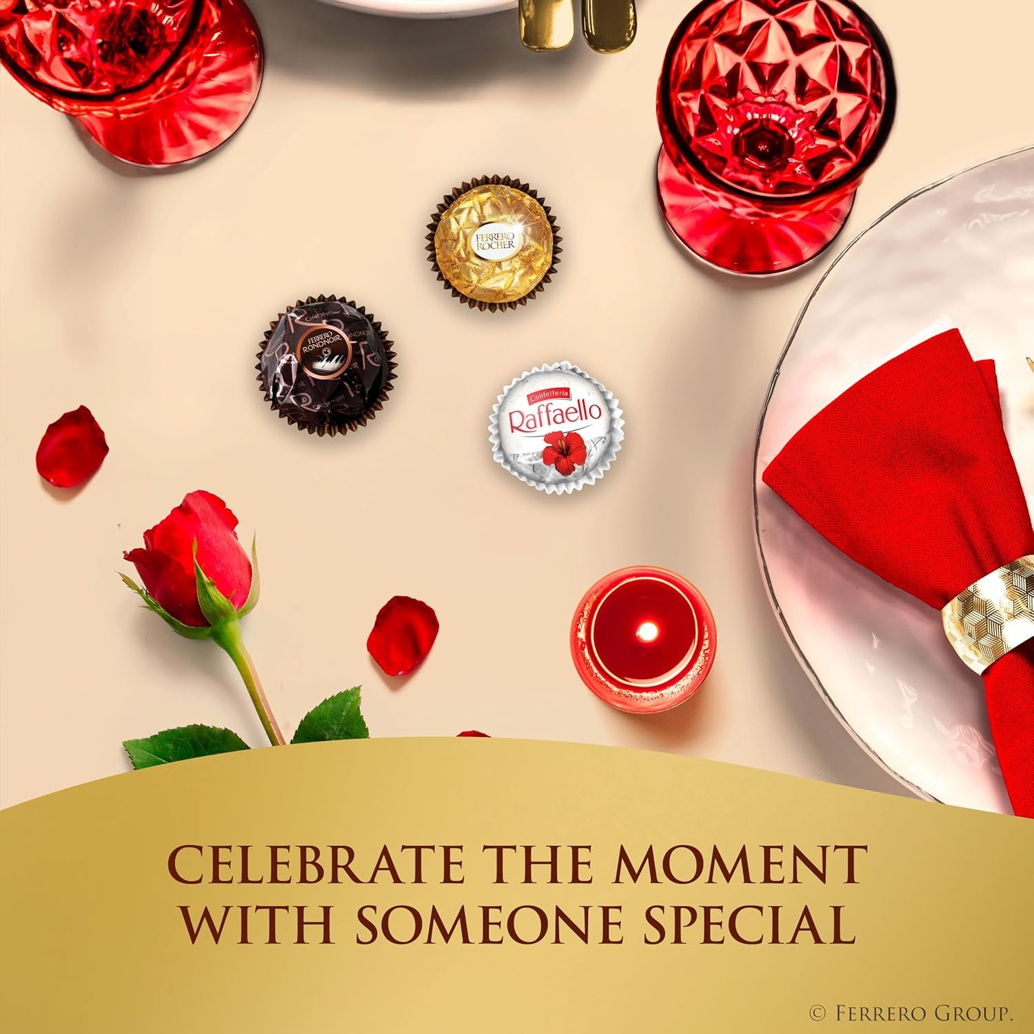 Ferrero Rocher Collection Gift Box Hazelnut Milk & Dark Chocolate Candy