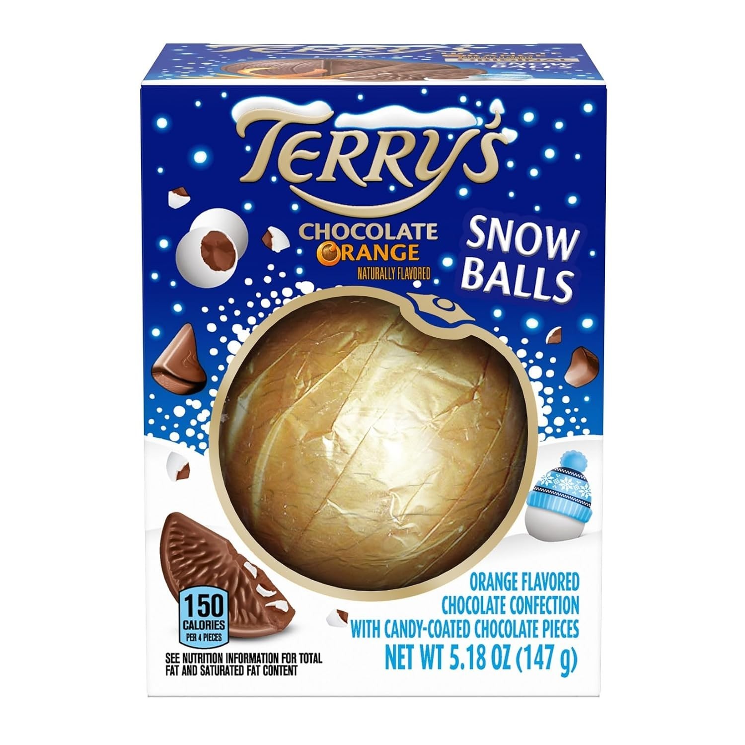 Terry’s Chocolate Snowball Milk Chocolate 5.18 oz, Break Apart Ball, Pack 1