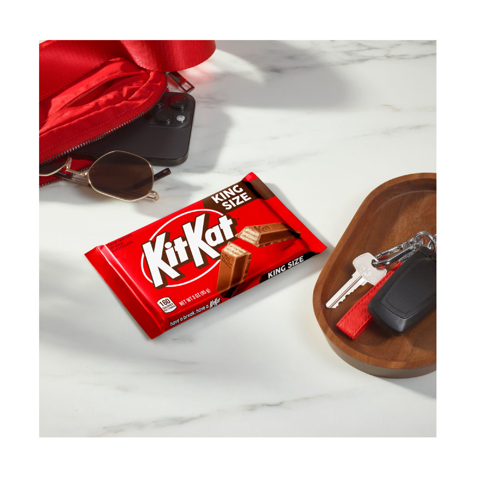 KIT KAT Milk Chocolate Wafer Candy King Size 3 oz. 24 pk