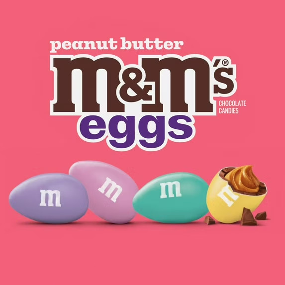 M&M’s Peanut Butter Eggs Easter Chocolate Candy 9.2oz Basket Stuffers