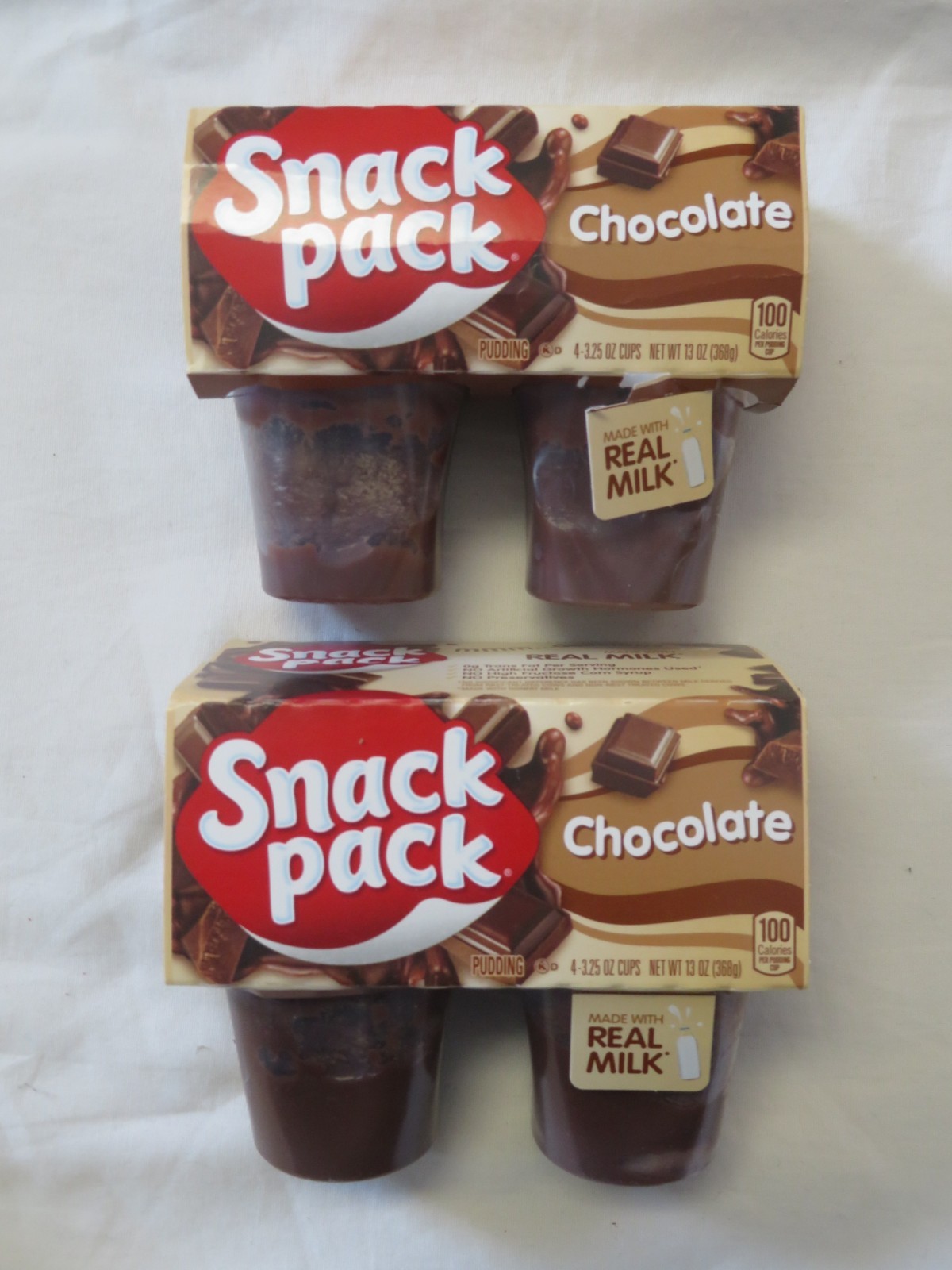 (8) Count Lot of Snack Pack Chocolate Pudding Cups 3.25 Oz Per Cup