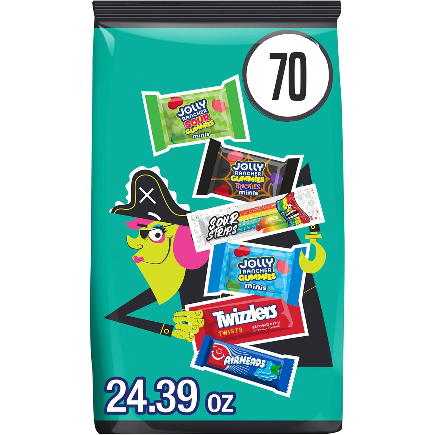 Hershey Assorted Fruit Flavored, Halloween Candy Variety Bag, 24.39 Oz (70 Piece
