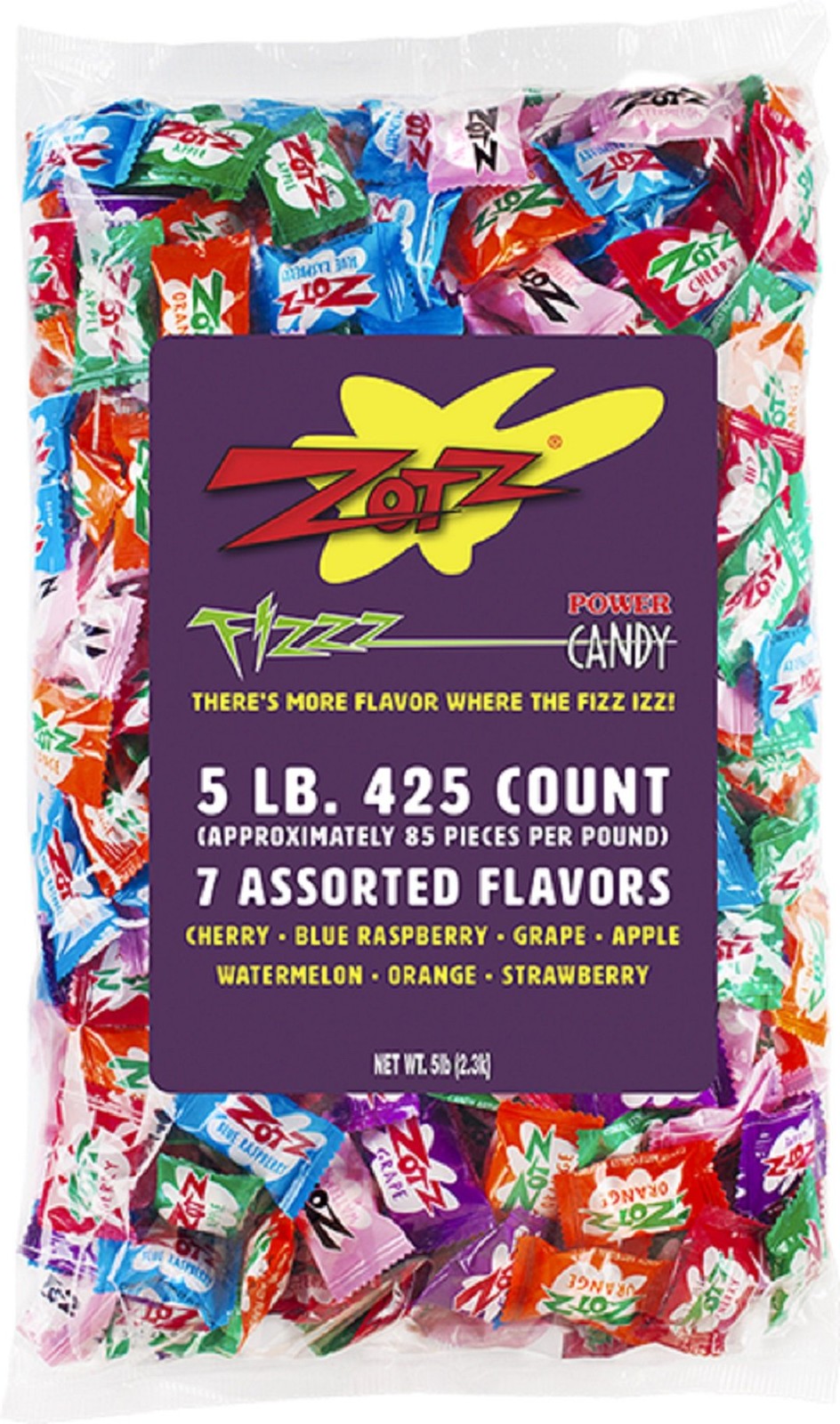 Zotz Assorted Sour Fizzing Candies – 5 Lbs