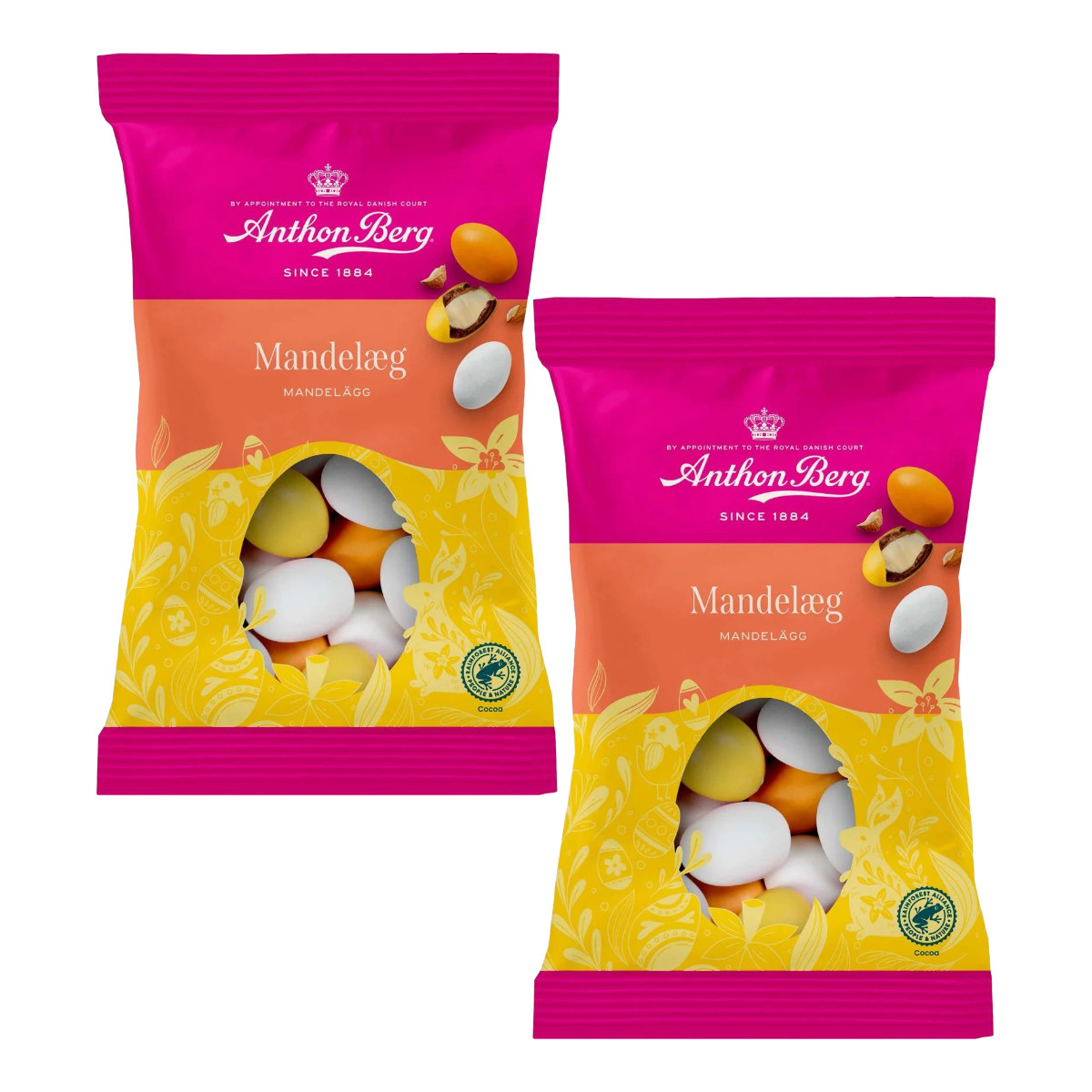 2x Anthon Berg Mandelägg 80g | Milk Chocolate Almond Easter Eggs