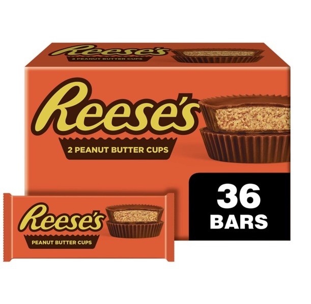 Reese’s Peanut Butter Cups Milk Chocolate Candy Box, 36 Count