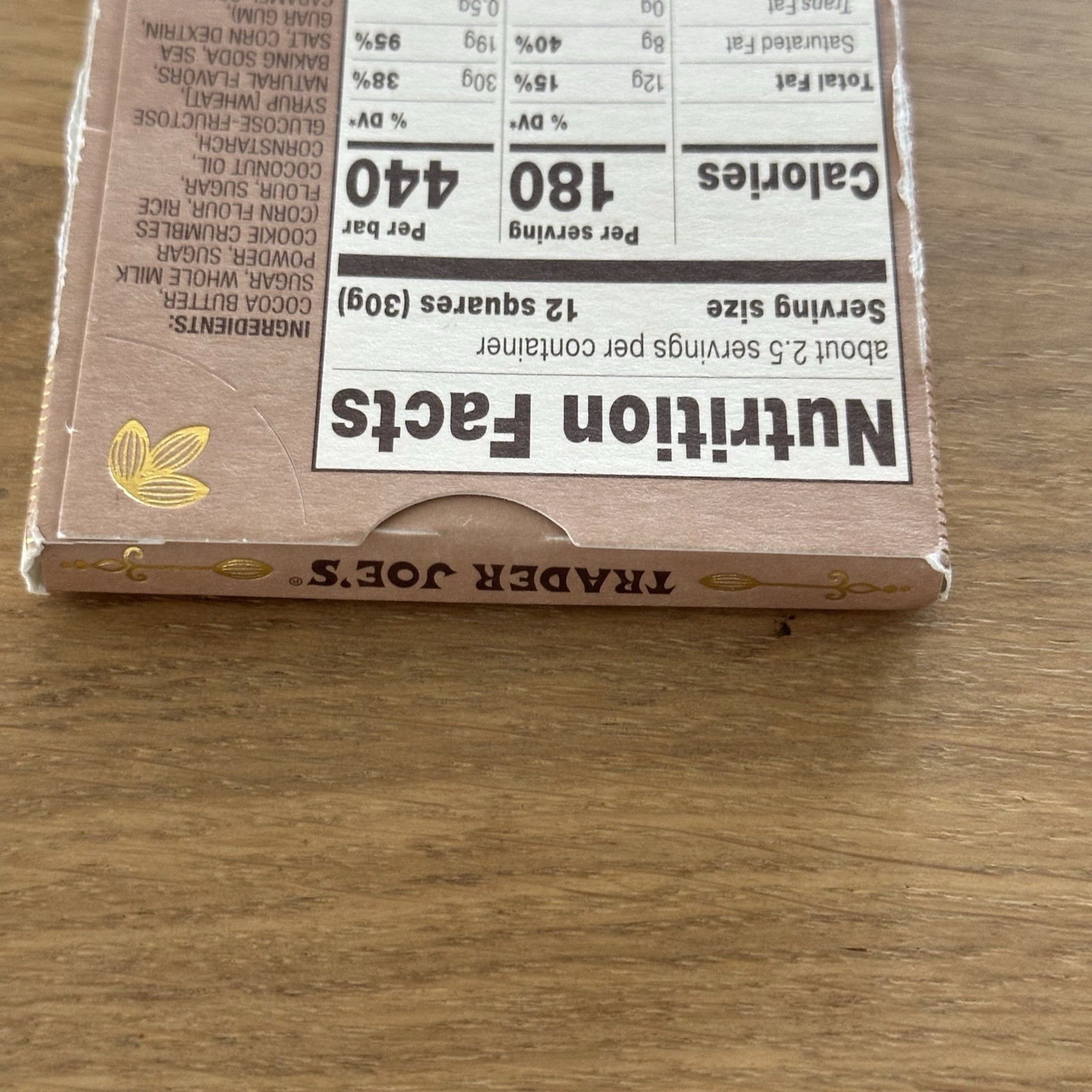 Trader Joe’s Blonde Bar 2.64 oz (75g) Caramel White Chocolate Sugar Cookie