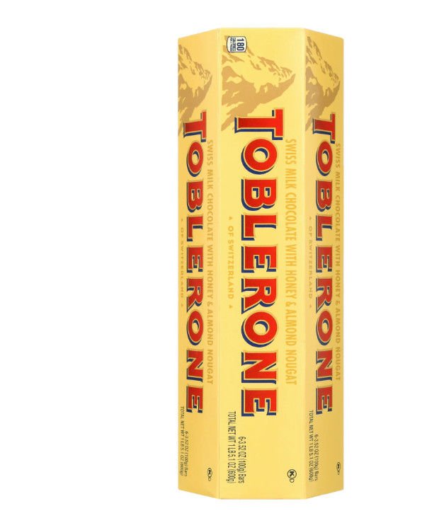 Toblerone Swiss Milk Chocolate Bars 3.52 oz Pack of 6 Premium Candy Gift