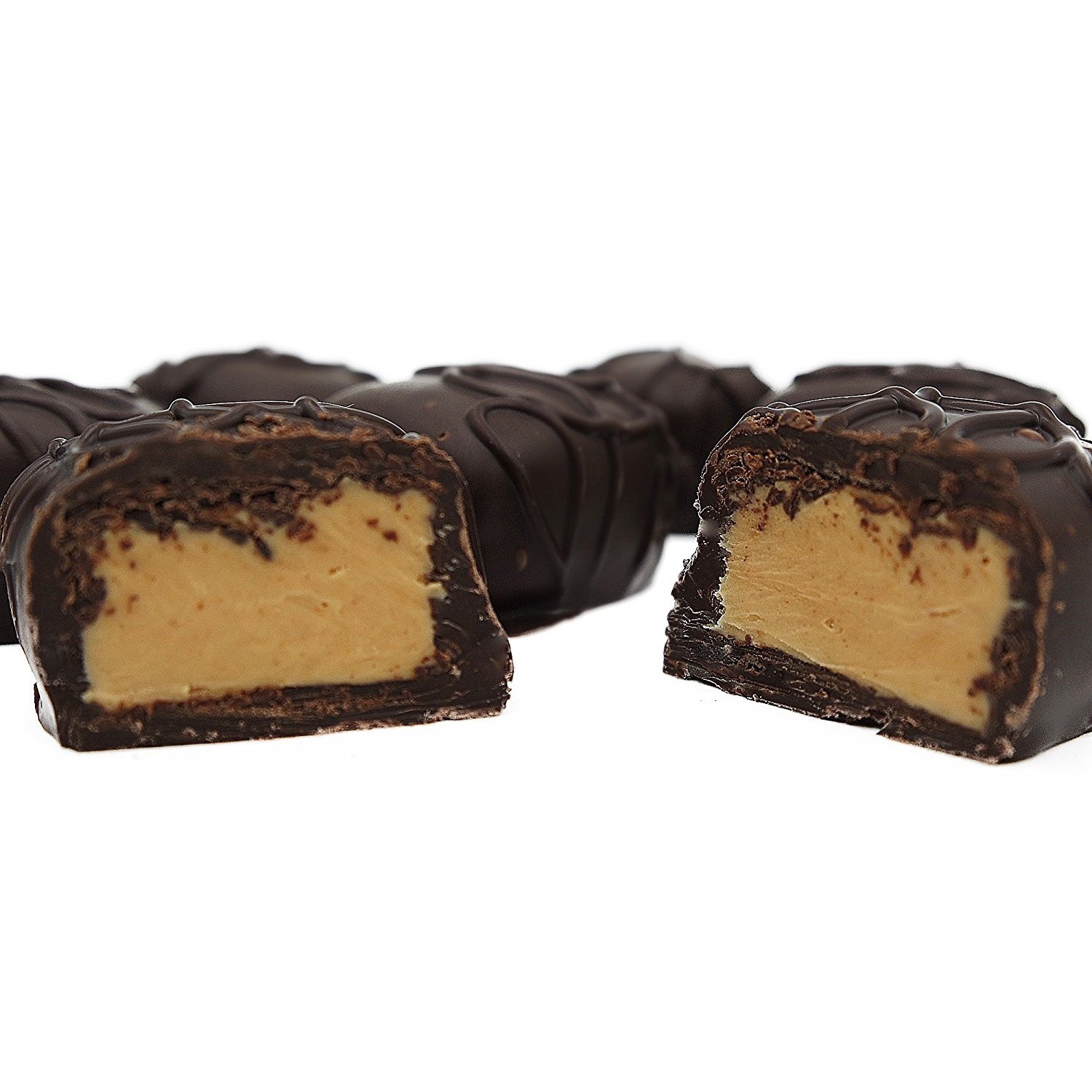 Philadelphia Candies Peanut Butter Meltaway Truffles, Dark Chocolate 1 Pound