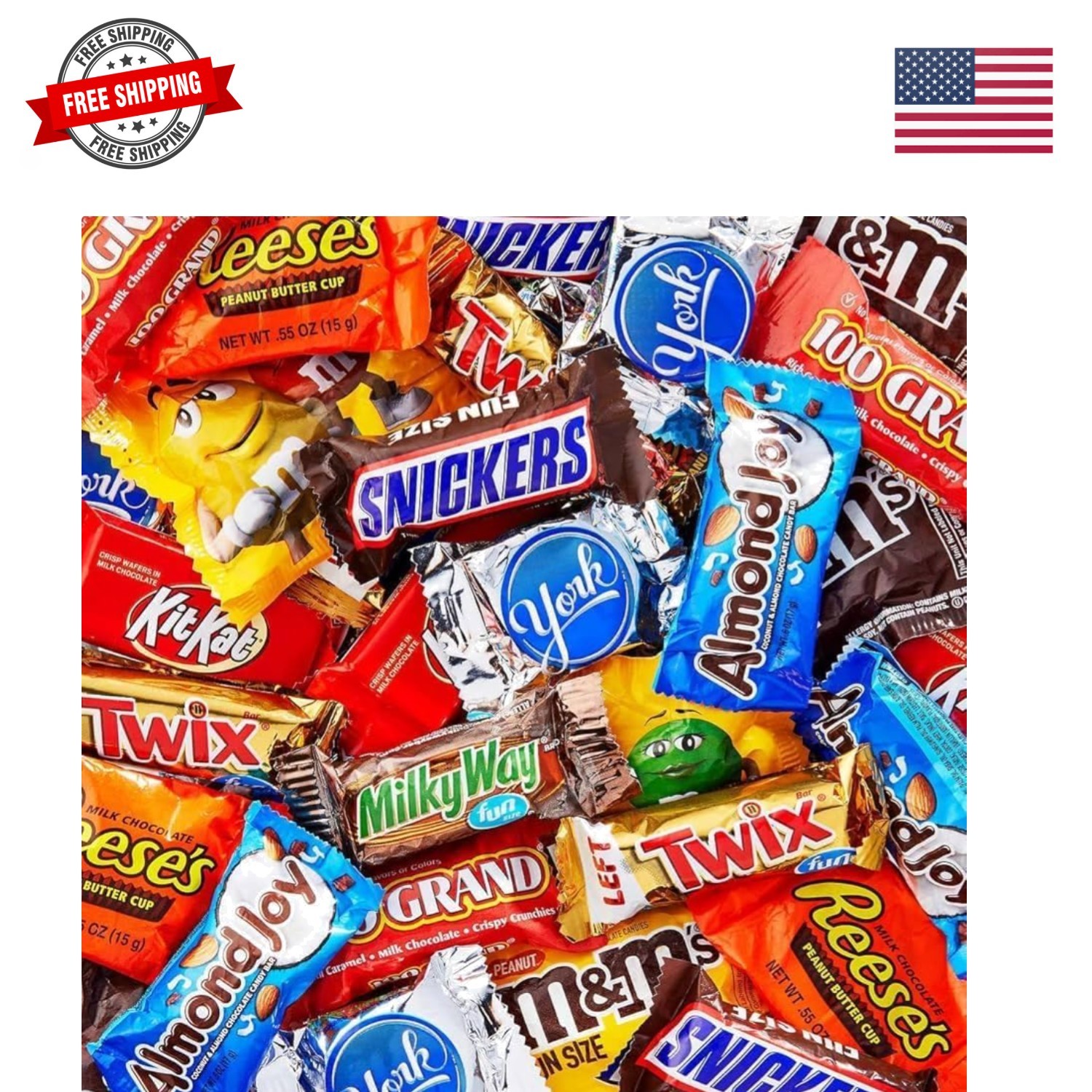 Assorted Variety Pack of Fun Size Chocolate Candy – Individually Wrapped Choc…