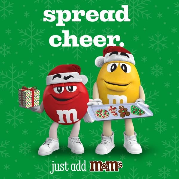 M M S Milk Chocolate Christmas Candy 38 Ounce Bulk Bag Red and Green Treats