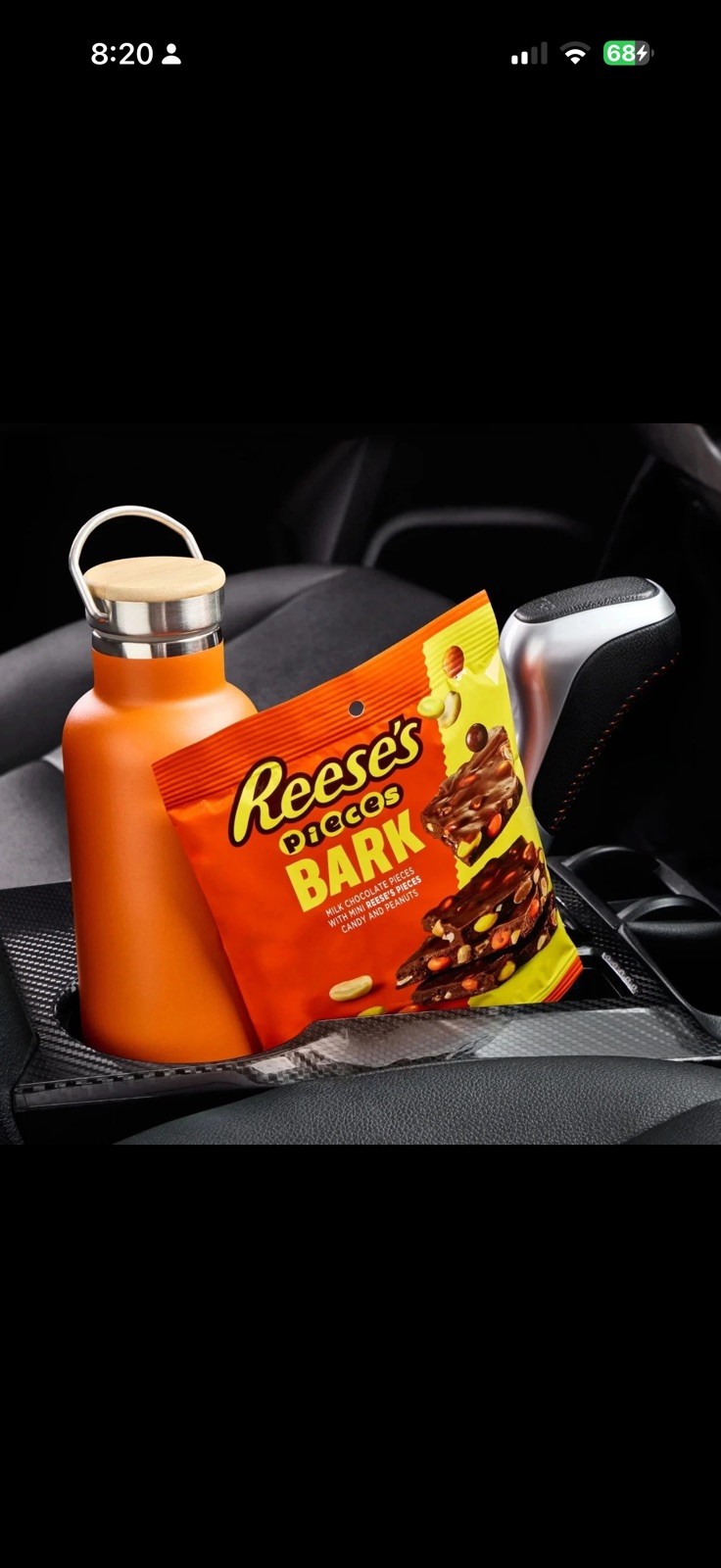 Full Box 6x REESE’S PIECES Milk Chocolate Candy with Peanuts Bark Bag – 6oz