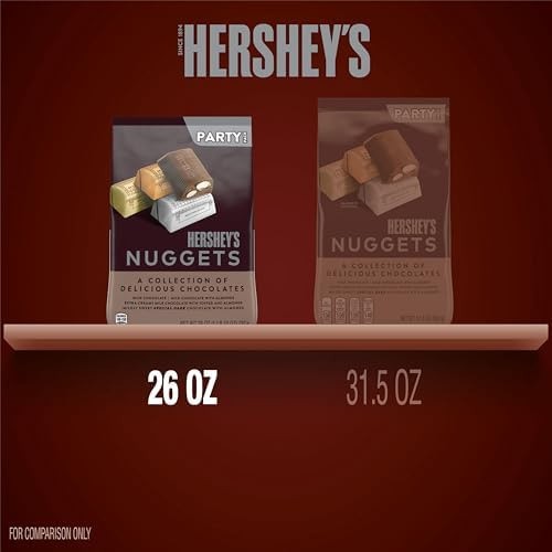 HERSHEY’S NUGGETS Assorted Chocolate Candy Variety Party Pack, 26 oz