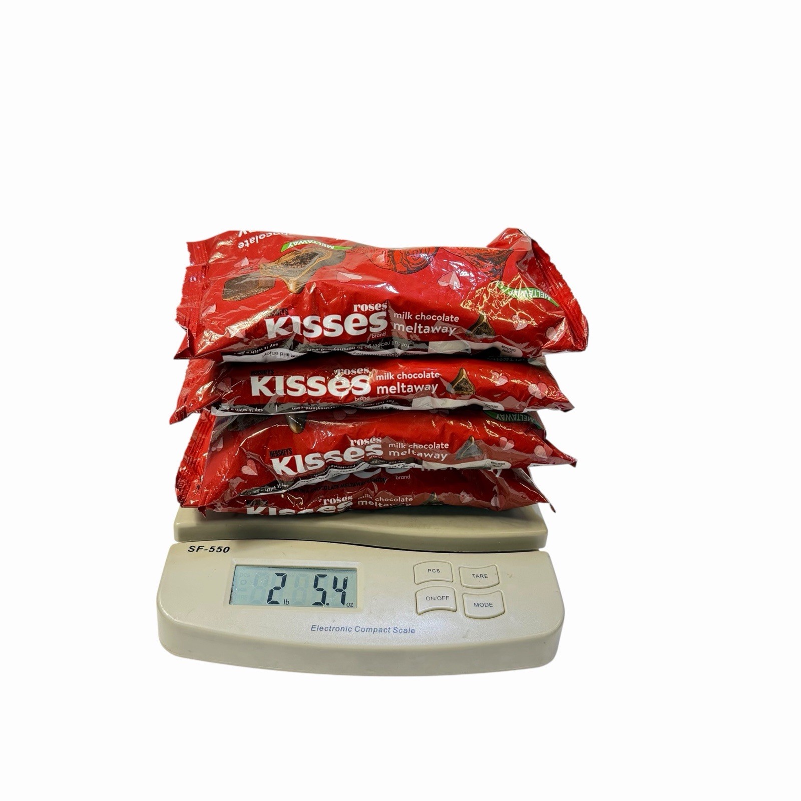 Lot of 4 Bags 9oz Each Hershey’s Kisses Milk Chocolate Meltaway Center 2.5lbs