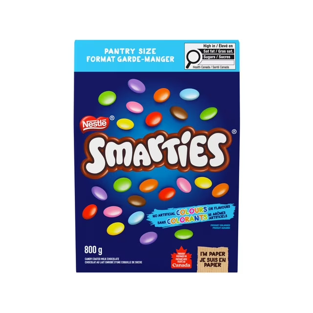 SMARTIES Milk Chocolate, Colourful Candy Shell, Pantry Size, 800g, FREE SHIPPING
