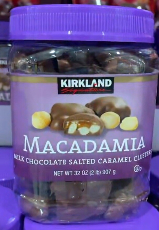 Kirkland Macadamia Clusters Salted Caramel Milk Chocolate 32 oz