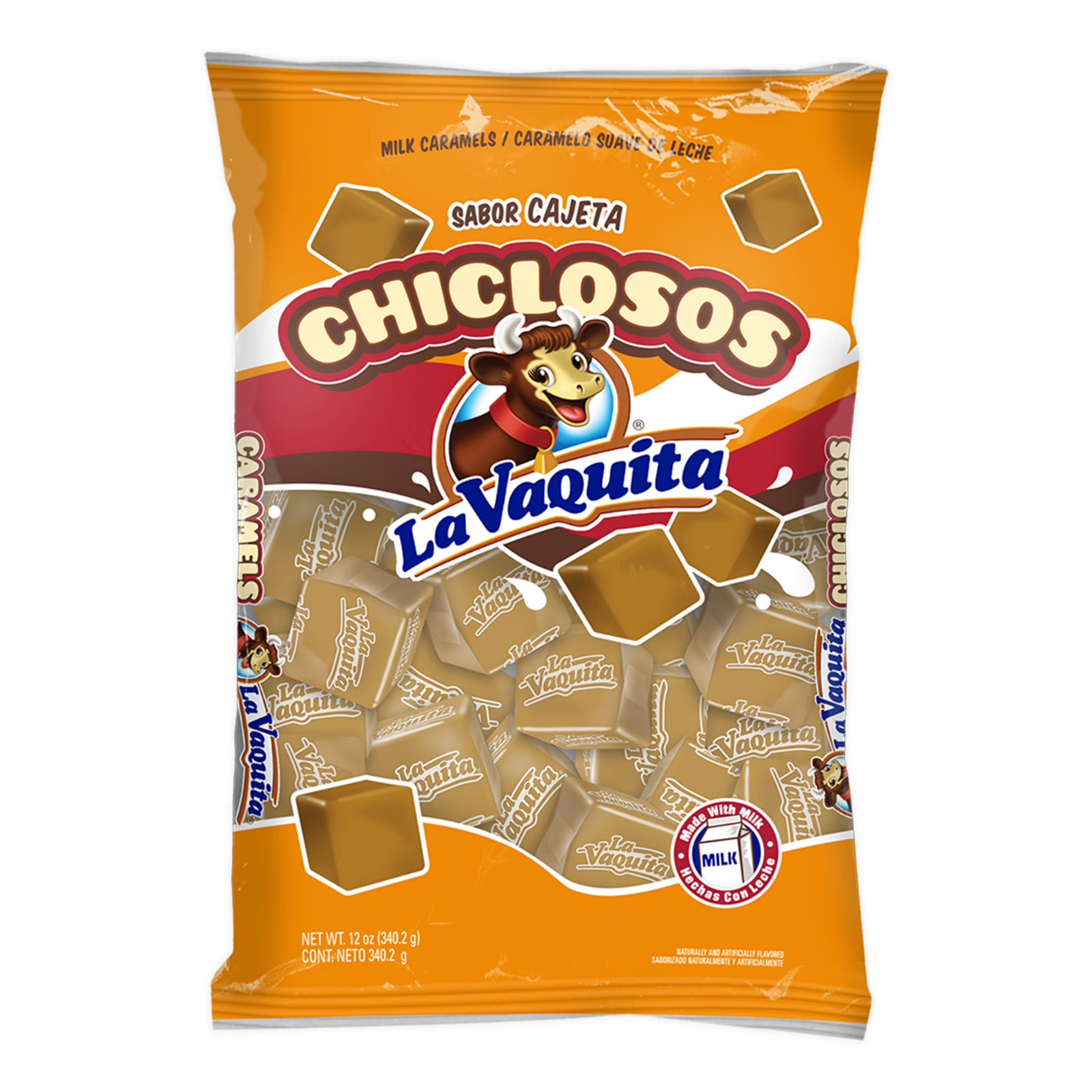Canel’s La Vaquita Chiclosos Soft Caramel Candy Made with Real Milk, 12 oz Bag