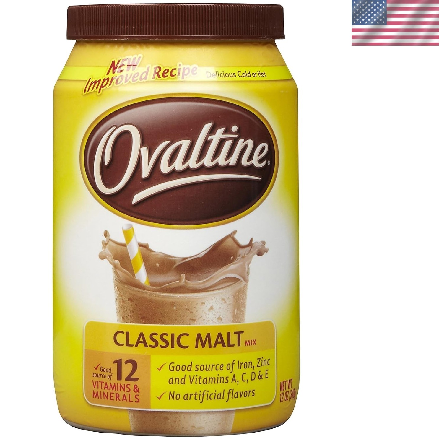 Classic Malt Powder – 12 oz Jar | Caffeine-Free, Naturally Sweet Flavor