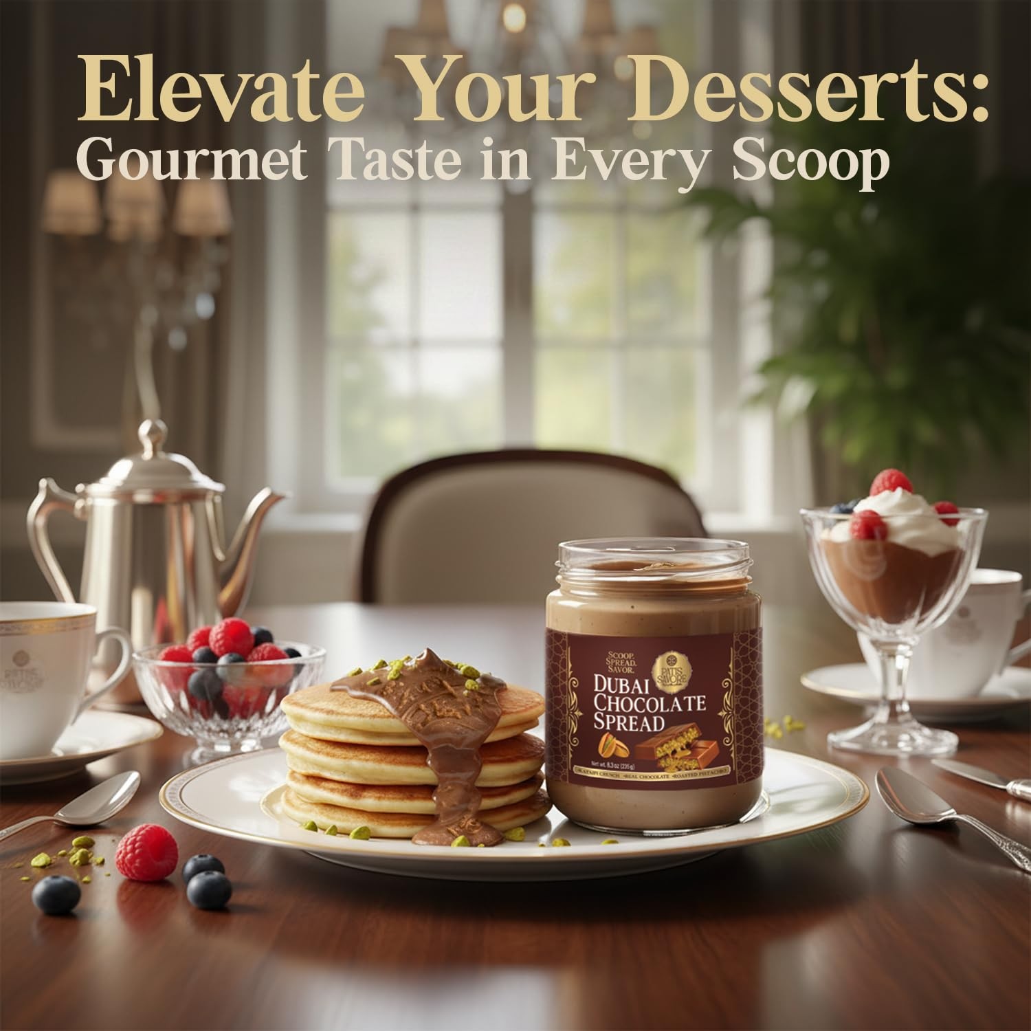 Dubai Chocolate Spread with Kataifi Pistachio Cream – 8.3oz Luxurious Middle …