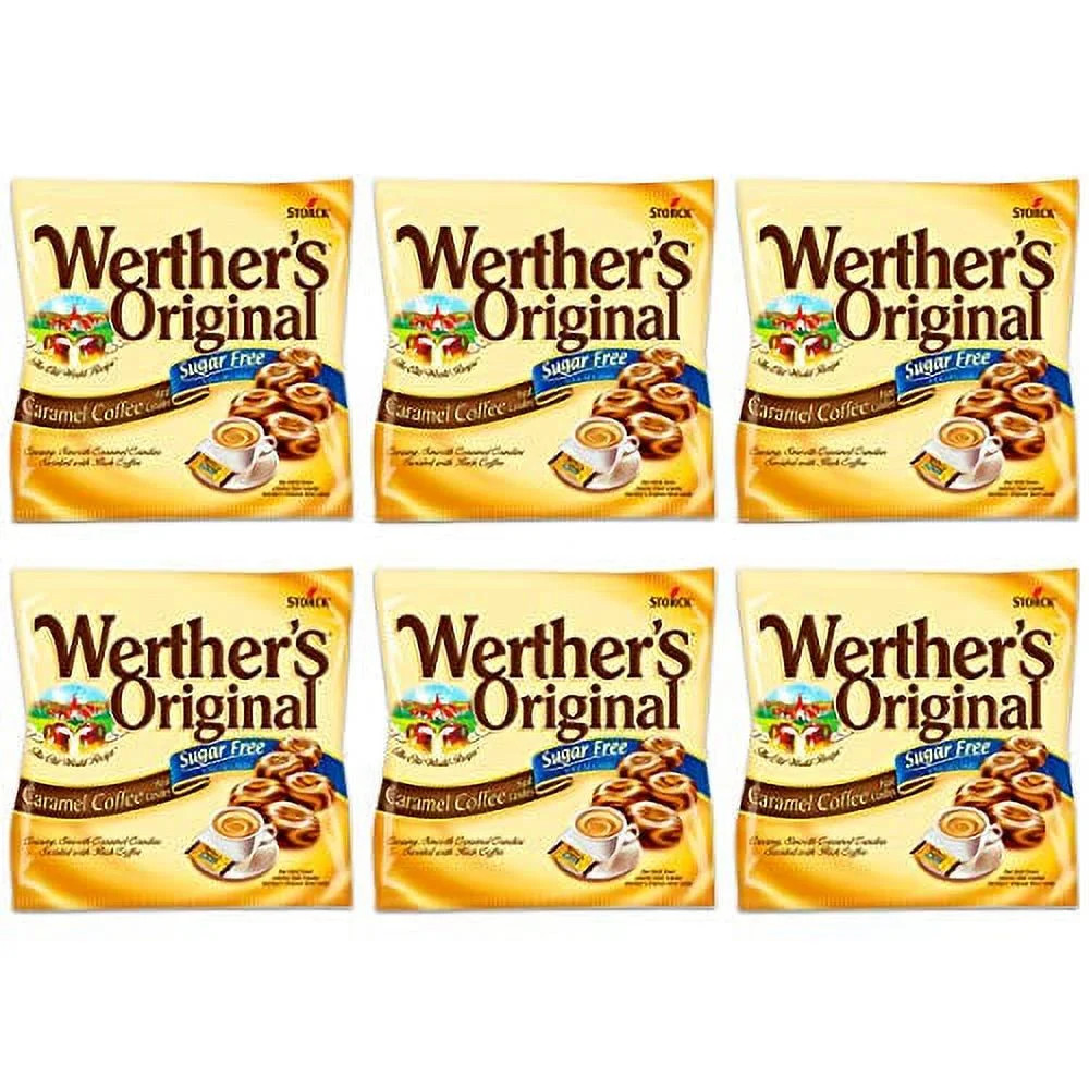 Werther’s Original Sugar Free Caramel Coffee Hard Candies (6 Pack)