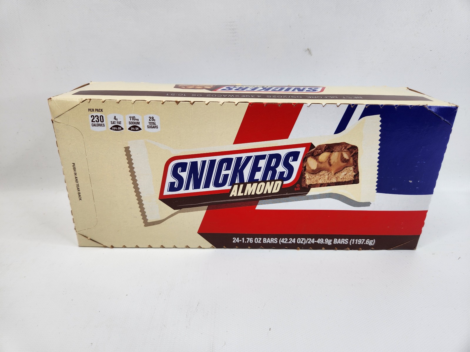 24 – Snickers Almond Milk Chocolate Candy Bars Bulk Pack 1.76 oz Bars Box Bundle