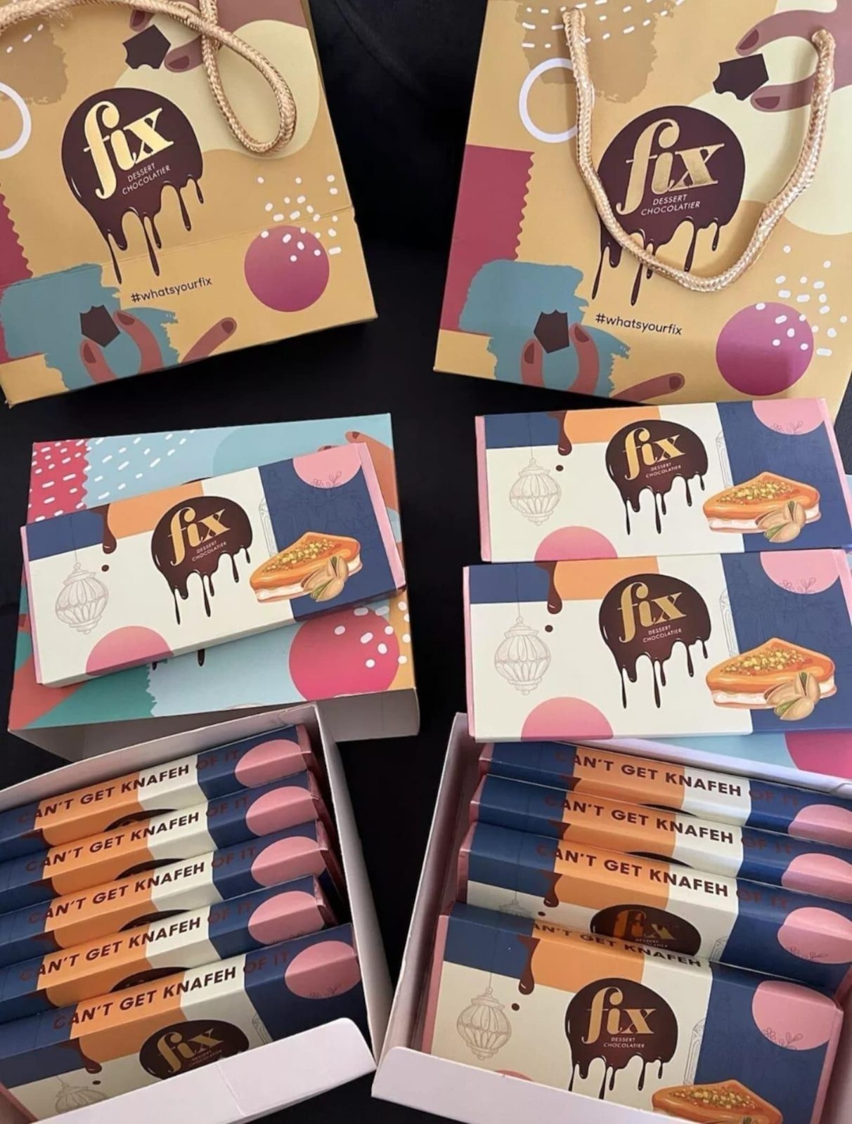 VIRAL FIX DUBAI CHOCOLATE Bar CANT GET KNAFEH OF IT Original CHOCOLATE – 6 Bars