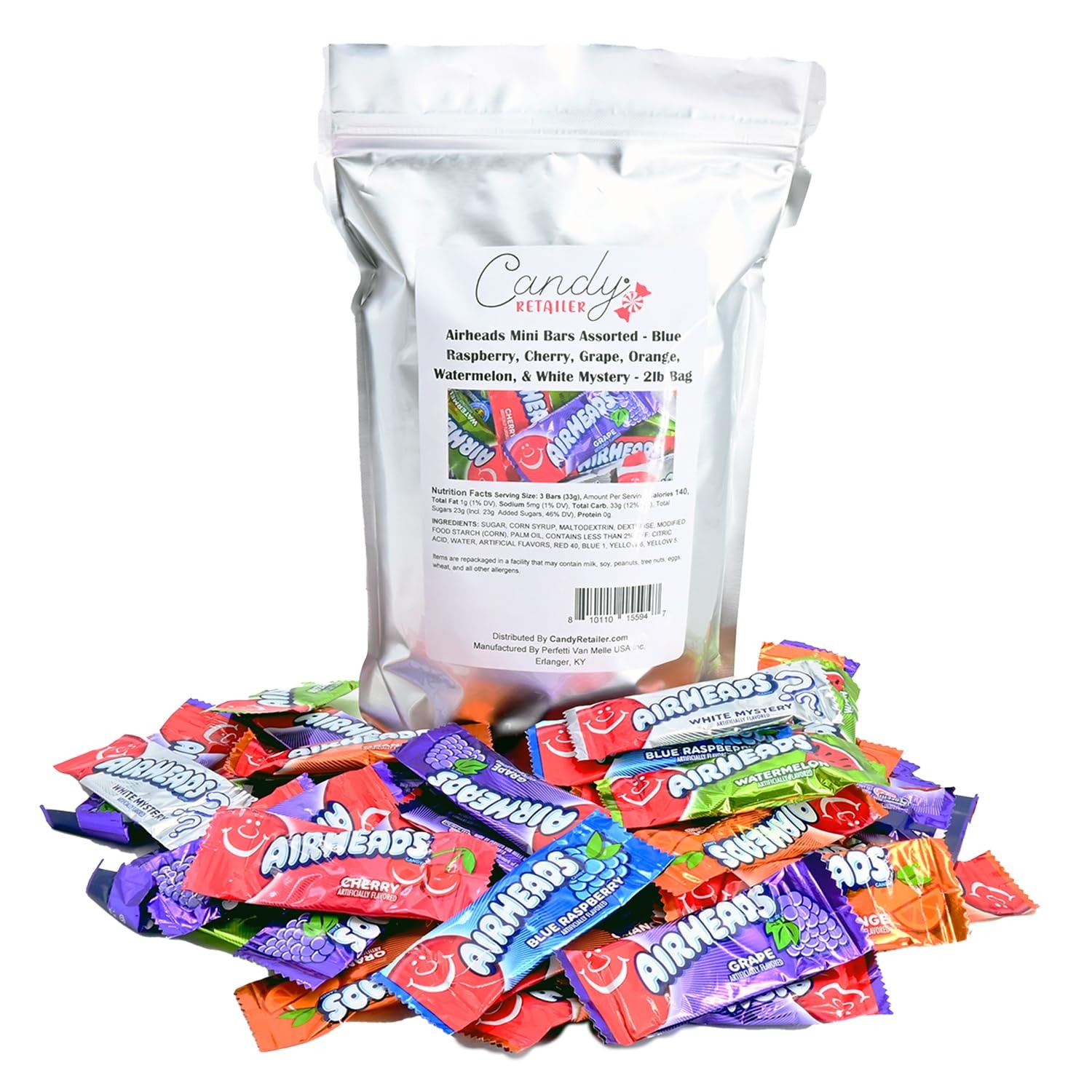 Airheads Mini Bars Assorted – 2 Lb – Free Shipping!