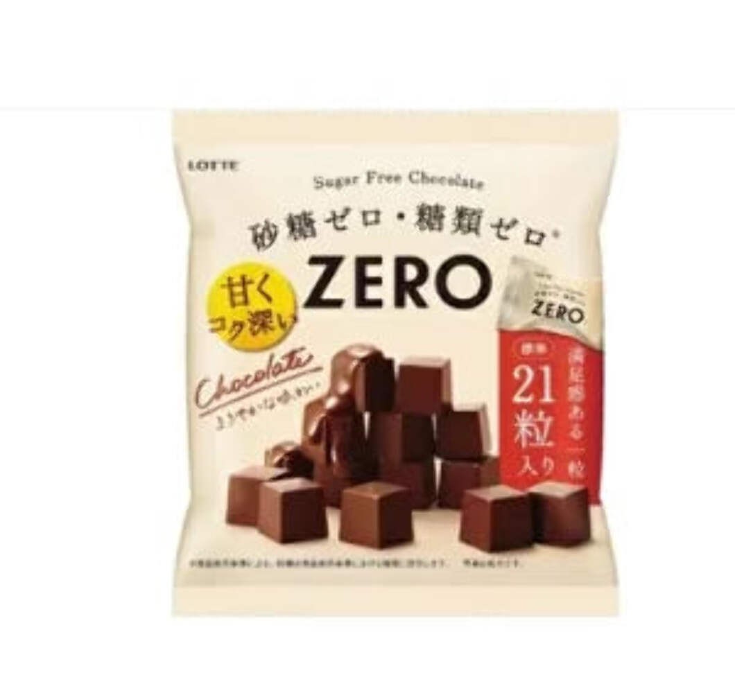 Lotte Zero Sugar Free Chocolate Candy 84g 21pcs Japanese Keto Friendly Snack