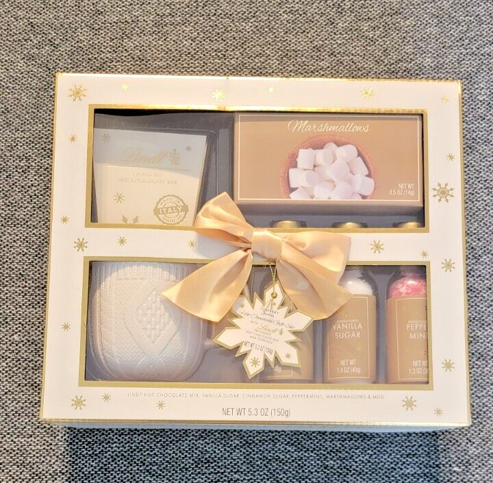 Lindt Hot Cocoa Gift & Toppings Set w/ Mug MADE IN ITALY NIB RARE!