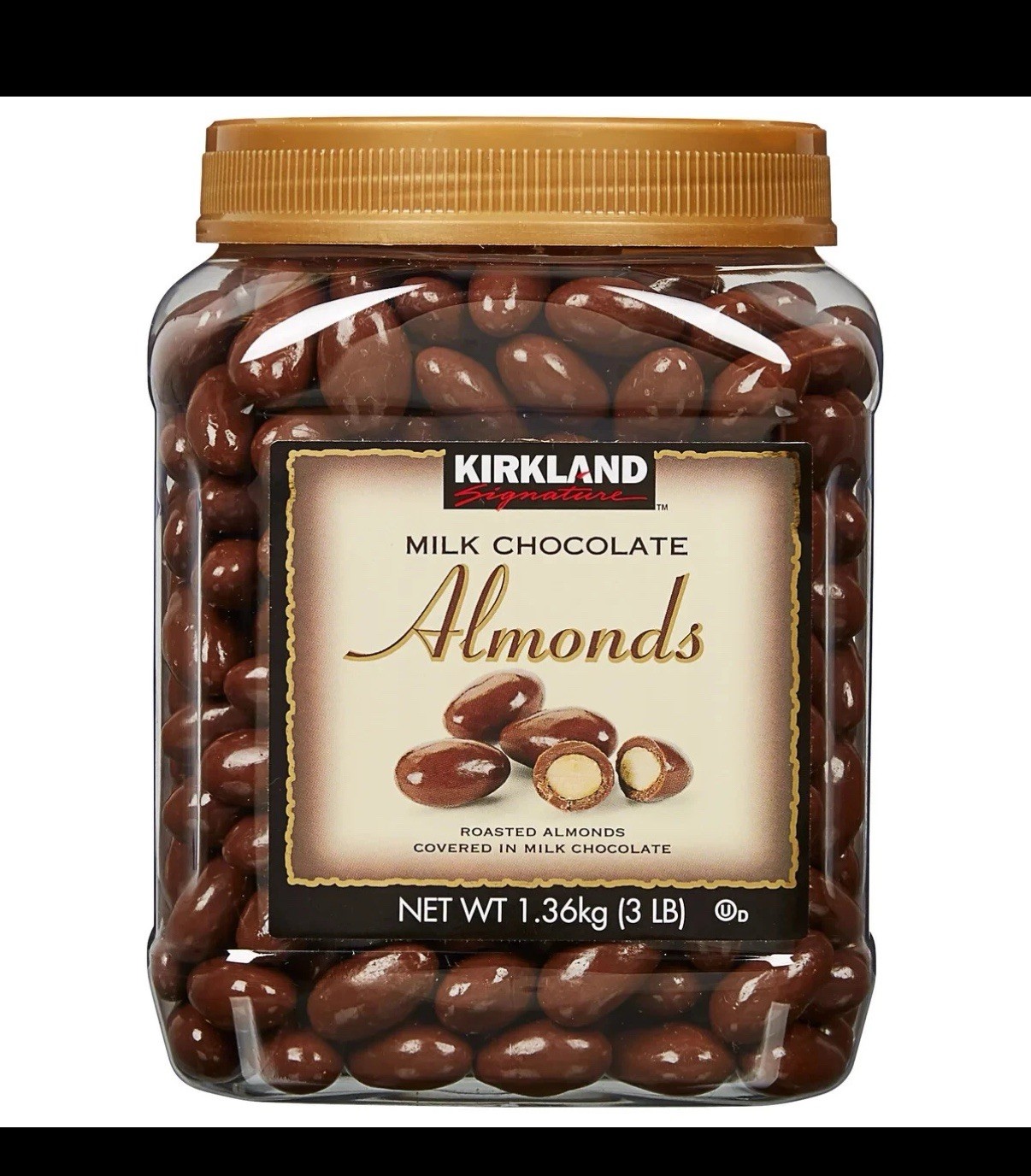 (2 Packs )Kirkland Signature Milk Chocolate Covered Almonds 3 LB Each Pack