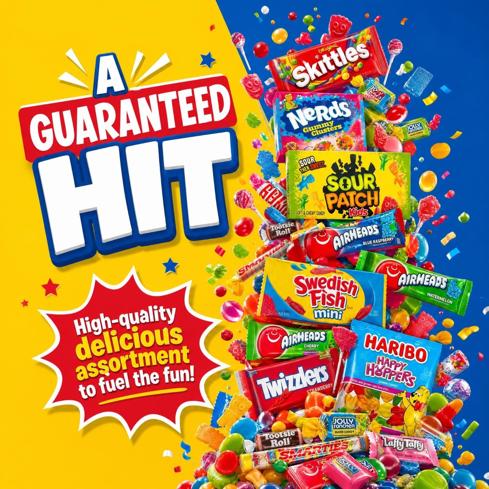 15 lb Bulk Candy Variety Pack – Individually Wrapped Treats for Parties & Piñata