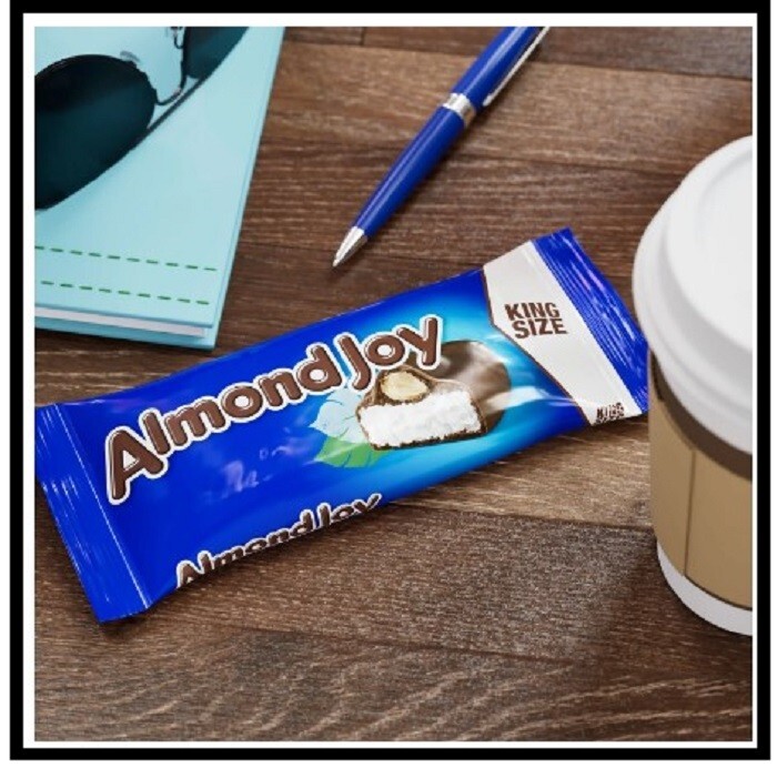 Almond Joy Coconut and Almond Chocolate King Size Candy, Bars 3.22 oz, 4 Pieces