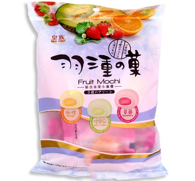 ROYAL FAMILY ASSORTED FRUIT MOCHI PEG BAG – Melon Orange Strawberry