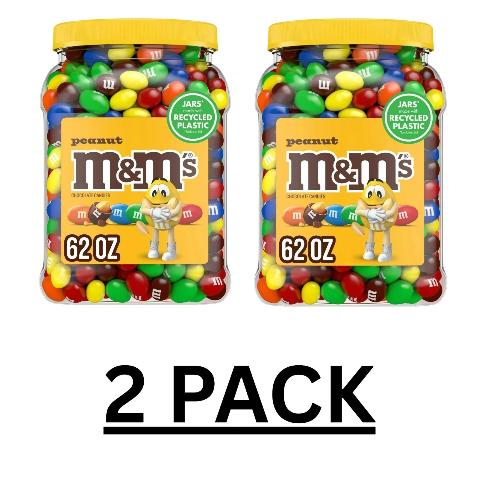 2 PACK – M&M’S Peanut Milk Chocolate Candy,62 oz Free Shipping