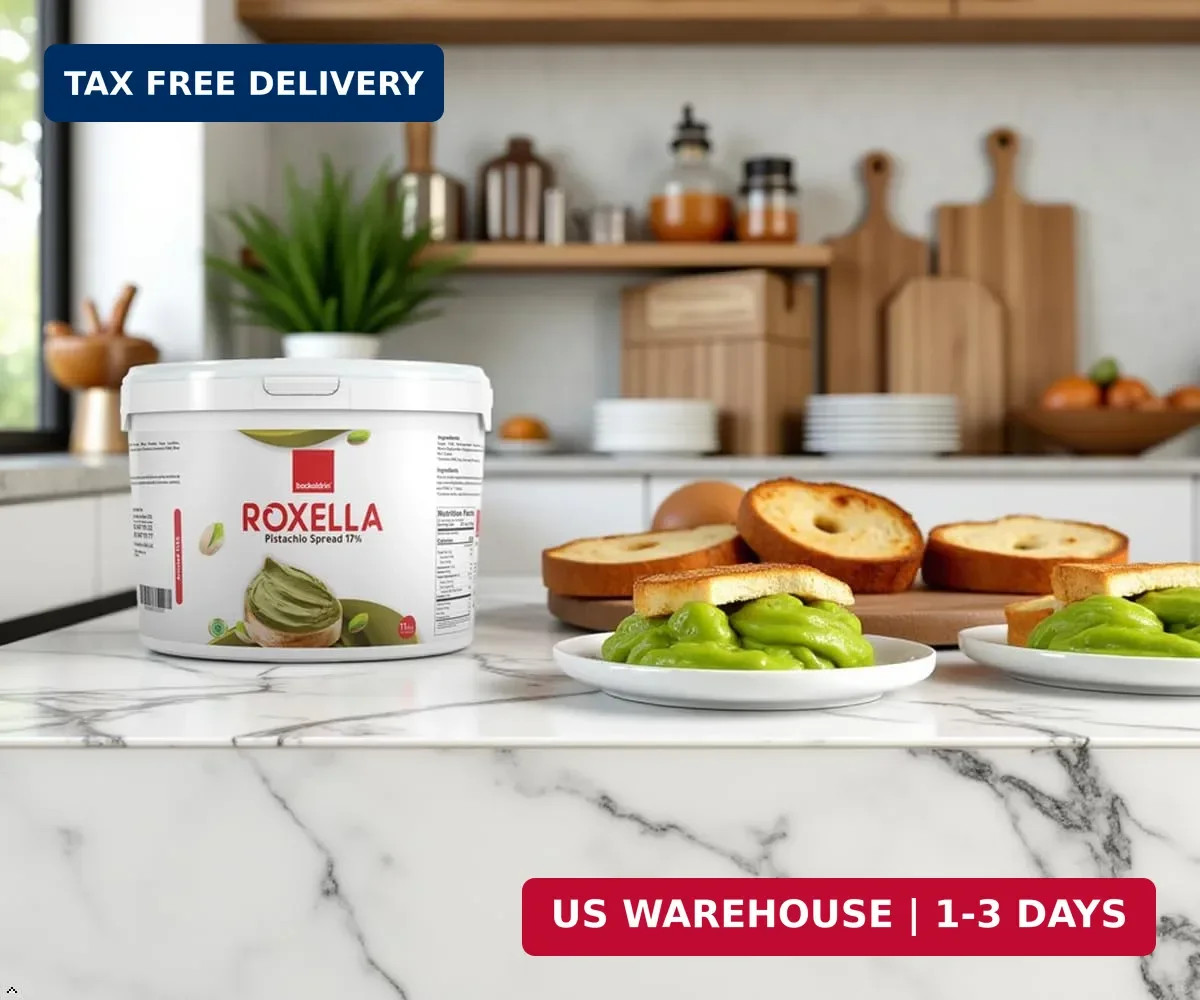 Pistachio Cream Spread 17% – Pistachio Cream Spread for Dubai Chocolate, Baking,