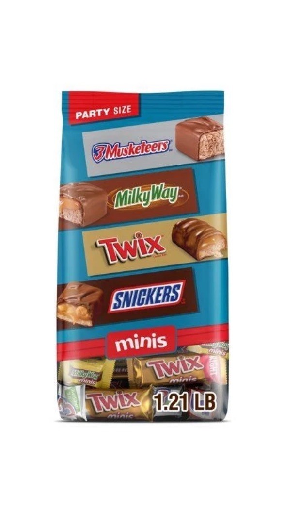Mars Mixed Snickers, Twix, Milky Way, & 3 Musketeers Minis Chocolate Bars – 19.4