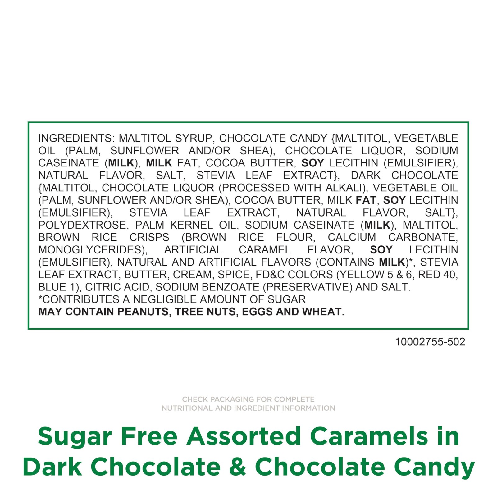 RUSSELL STOVER Sugar Free Assorted Caramels in Chocolate Candy, 15.3 oz. bag
