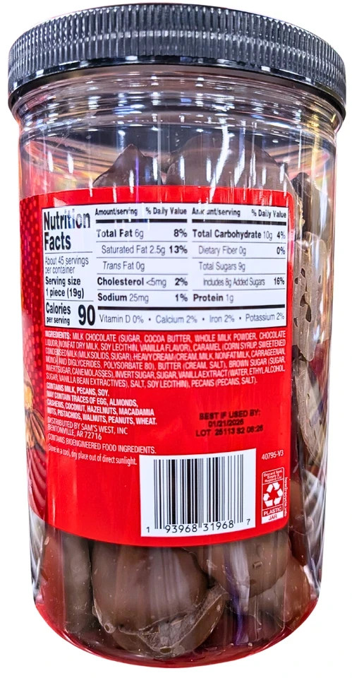 Member’s Mark Milk Chocolate Pecan Caramel Clusters 30.2 oz Candy Snacks
