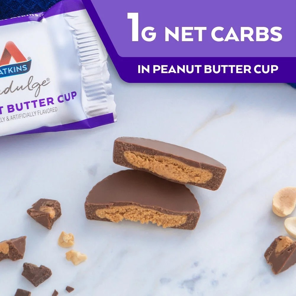 Atkins Endulge Peanut Butter Cups, Sugar Free Candy,Low Sugar Treats, 20 Ct.