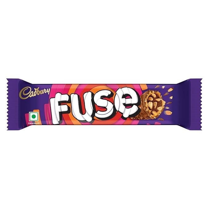Cadbury Fuse Peanut & Caramel filled Chocolate Bar,43 Grams | Pack of 10