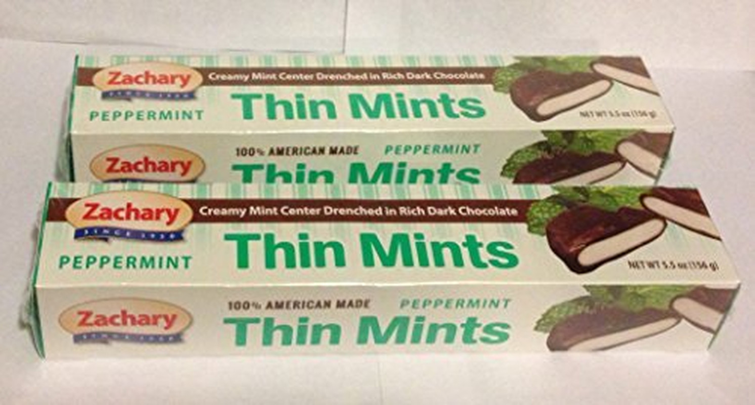 2-Pack Thin Mints – Dark Chocolate Covered Peppermint Candy – American Made Cand