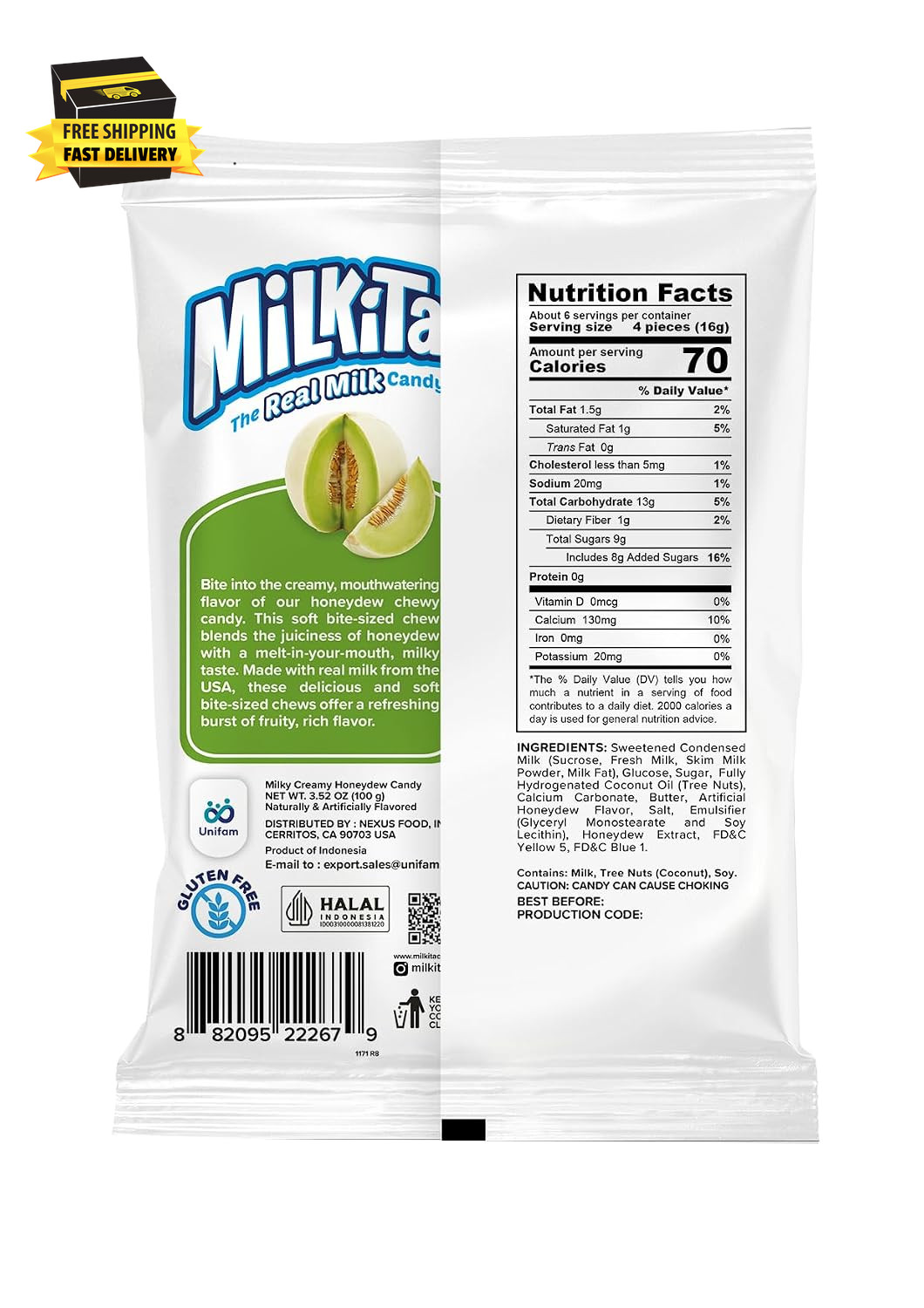 Creamy Honeydew Milk Candy – Low-Sugar Healthy Sweets with Real Milk for Kids &