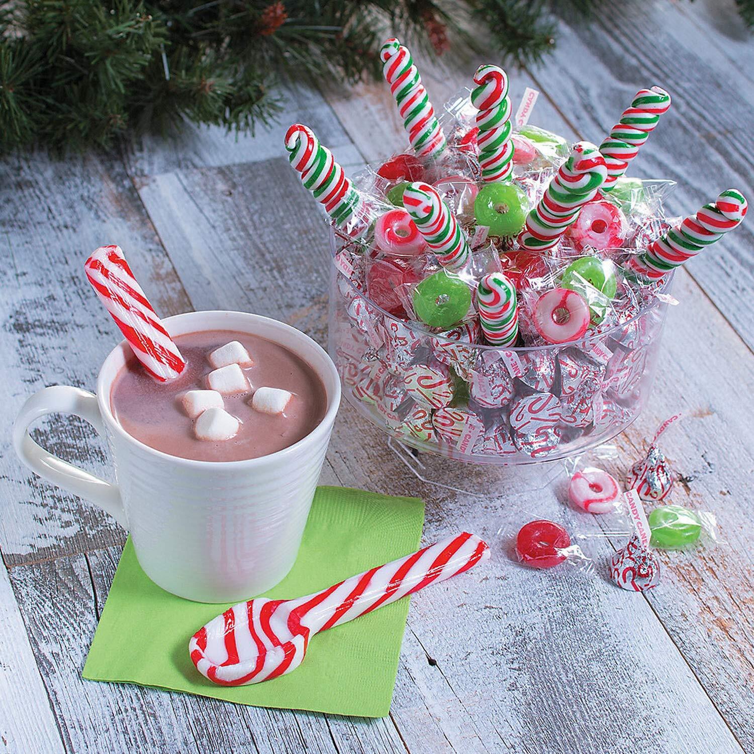 PALMER PEPPERMINT CANDY CANE SPOON-SHOT GLASS PAIR BULK VALUE PRICE LIMITED NOW!