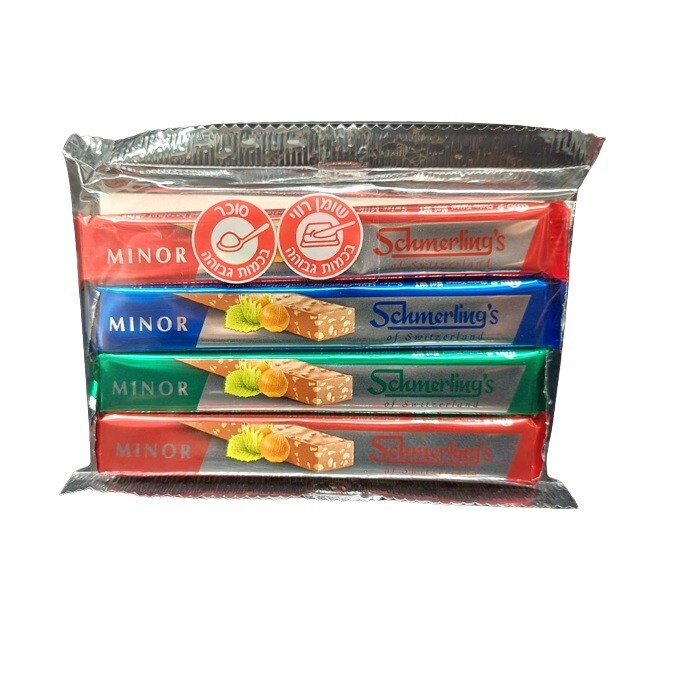 6x Schmerling’s MINOR Chocolate 4x Sticks, 92 Grams, Israel, Kosher Certified
