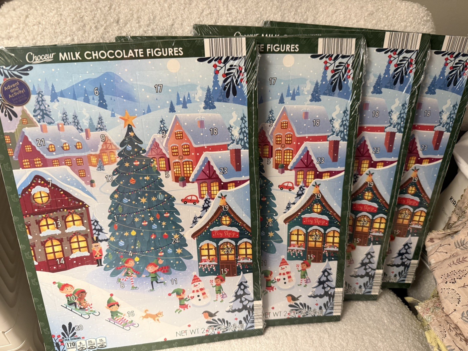 Choceur Advent Calendar 24 Milk Chocolate Figures 2.65oz 75g (4 Boxes)