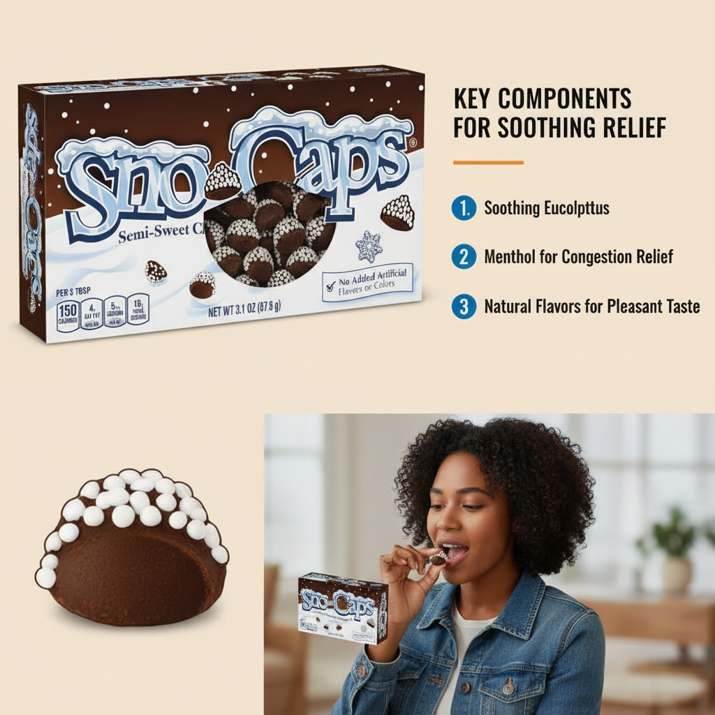 Sno-Caps Semi-Sweet Chocolate Nonpareils Candy 3.1oz Box