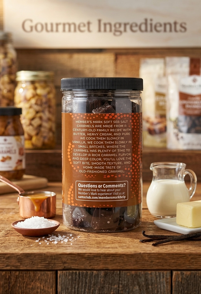 Member’s Mark Dark Chocolate Soft Sea Salt Caramels 36 oz Chewy Sweet & Salty