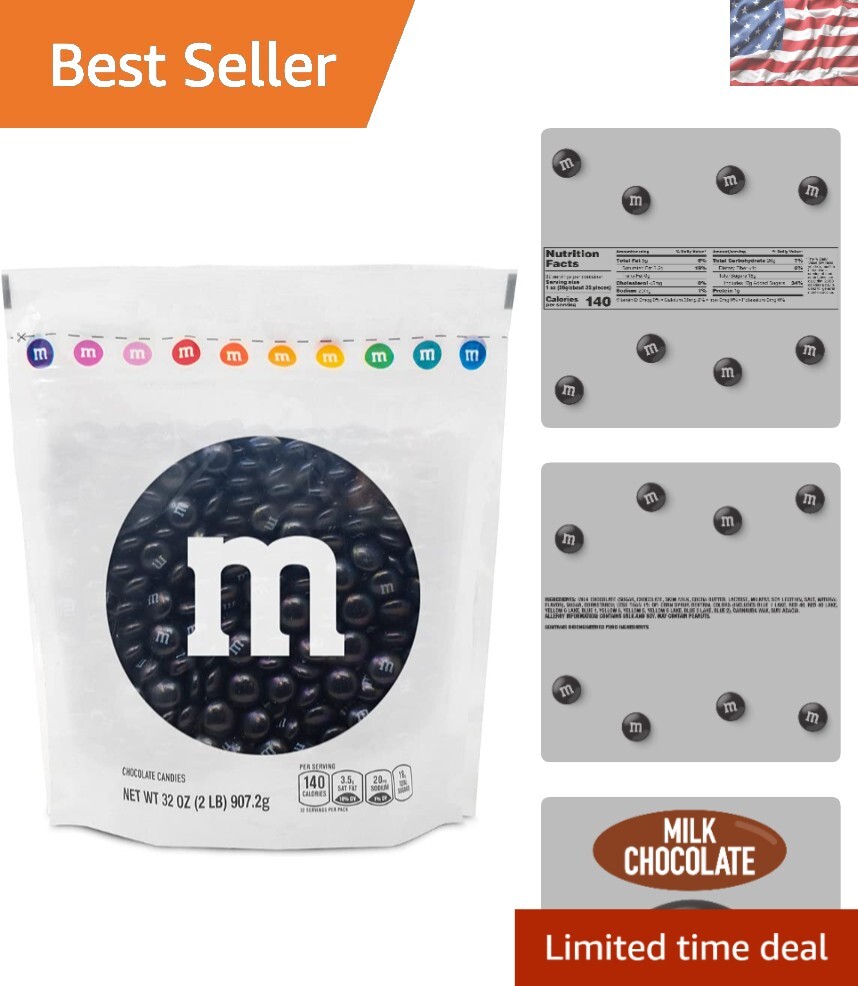 Melts in Your Mouth! 2lbs Black Milk Chocolate Candy for Sweet Celebrations