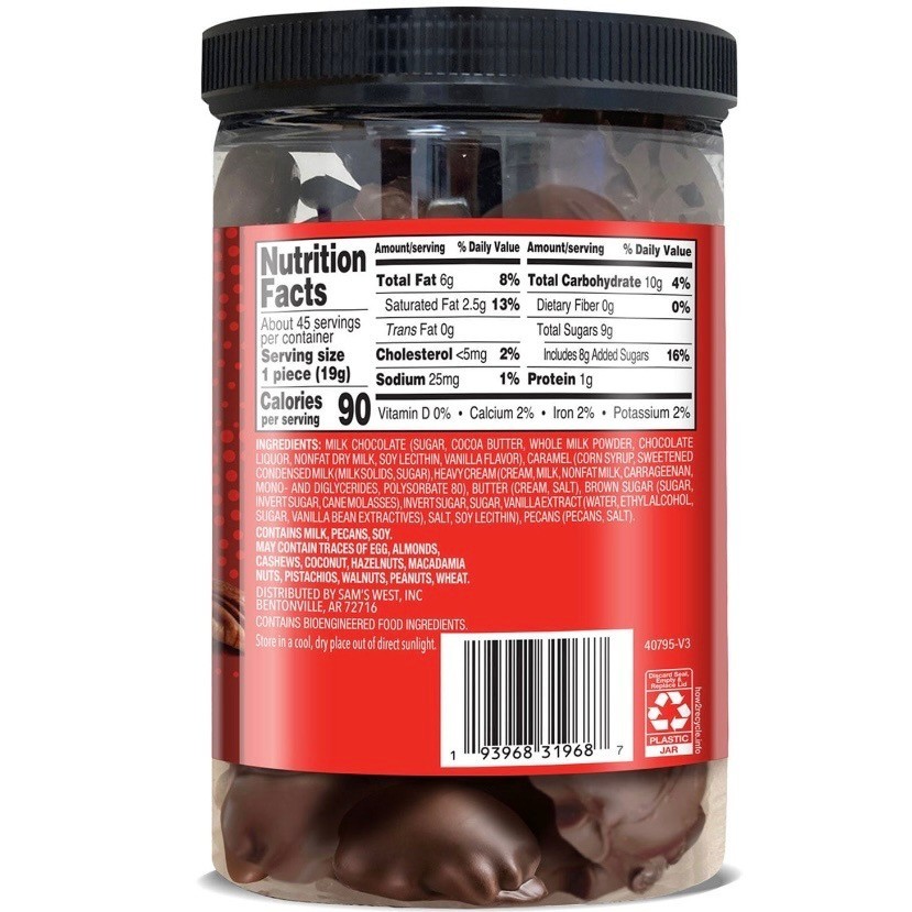 Members Mark Milk Chocolate Pecan Caramel Clusters 30.2oz 2 Pack Snacks